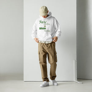 Mental Health = Brain Health | Green Fonts | Hoodie | Neutrals | 4 color options