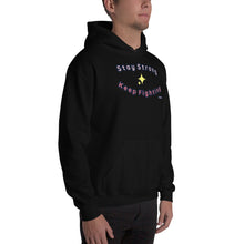 Load image into Gallery viewer, Stay Strong Sparkle | Hoodie | Pink, Blue, Black
